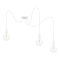Подвесная люстра MIROS 3xE27/60W/230V паук белый