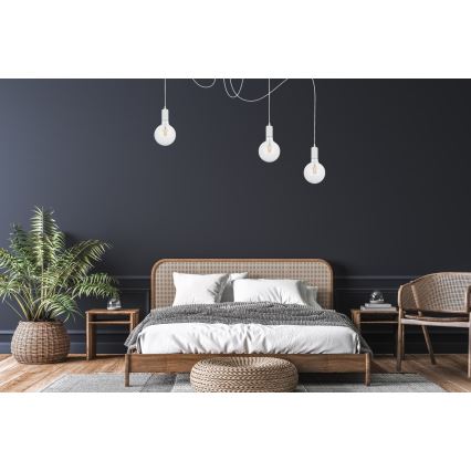 Подвесная люстра MIROS 3xE27/60W/230V паук белый