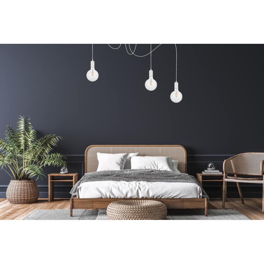 Подвесная люстра MIROS 3xE27/60W/230V паук белый