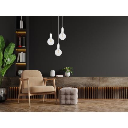 Подвесная люстра MIROS 3xE27/60W/230V круглый белый