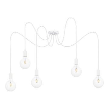 Подвесная люстра MIROS 5xE27/60W/230V белая