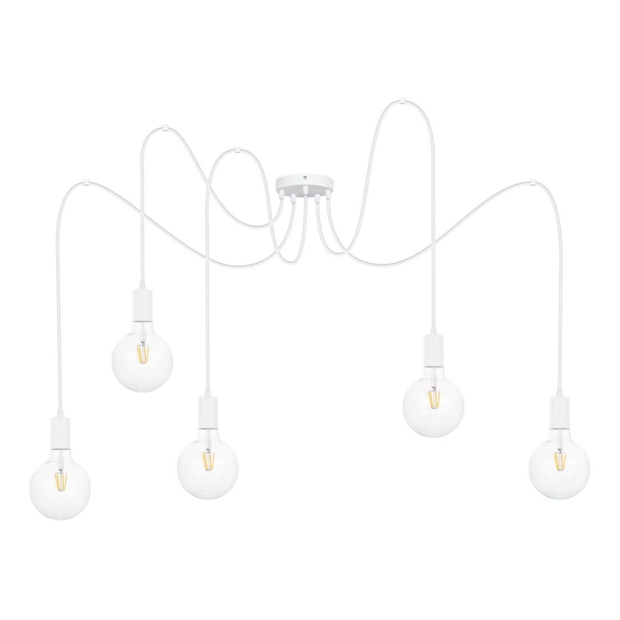 Подвесная люстра MIROS 5xE27/60W/230V белая