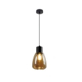 Подвесная люстра MOLDO 1xE27/40W/230V черный/дымчатый бежевый