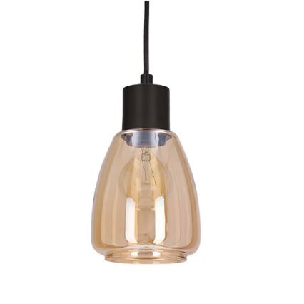 Подвесная люстра MOLDO 1xE27/40W/230V черный/дымчатый бежевый