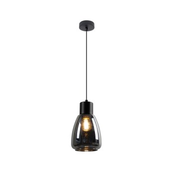 Подвесная люстра MOLDO 1xE27/40W/230V черный/дымчатый черный
