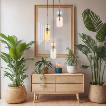 Подвесная люстра MOLLY 3xE14/40W/230V диаметр 38 см красочный