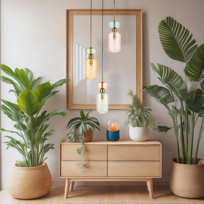 Подвесная люстра MOLLY 3xE14/40W/230V диаметр 38 см красочный