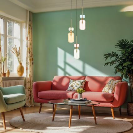 Подвесная люстра MOLLY 3xE14/40W/230V диаметр 38 см красочный