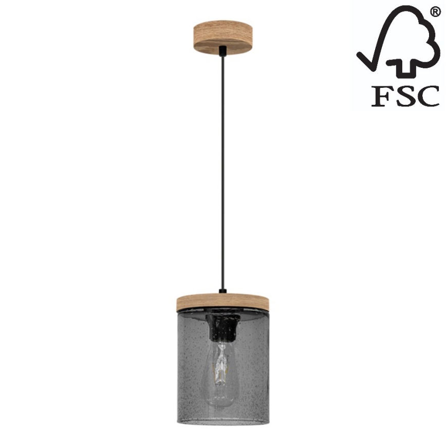 Подвесная люстра MONSUN 1xE27/60W/230V сосна - сертифицировано FSC