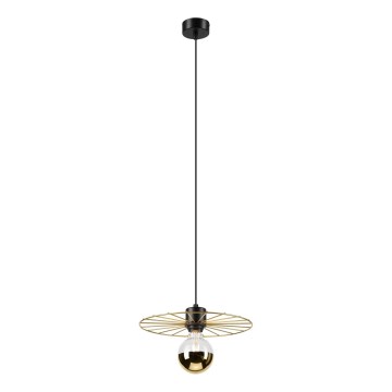 Подвесная люстра MONTANA 1xE27/15W/230V диаметр 30 см золотистый/черный