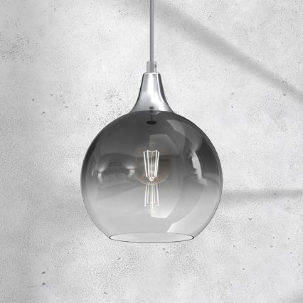 Подвесная люстра MONTE 1xE27/60W/230V ⌀ 20 cm матовый хром