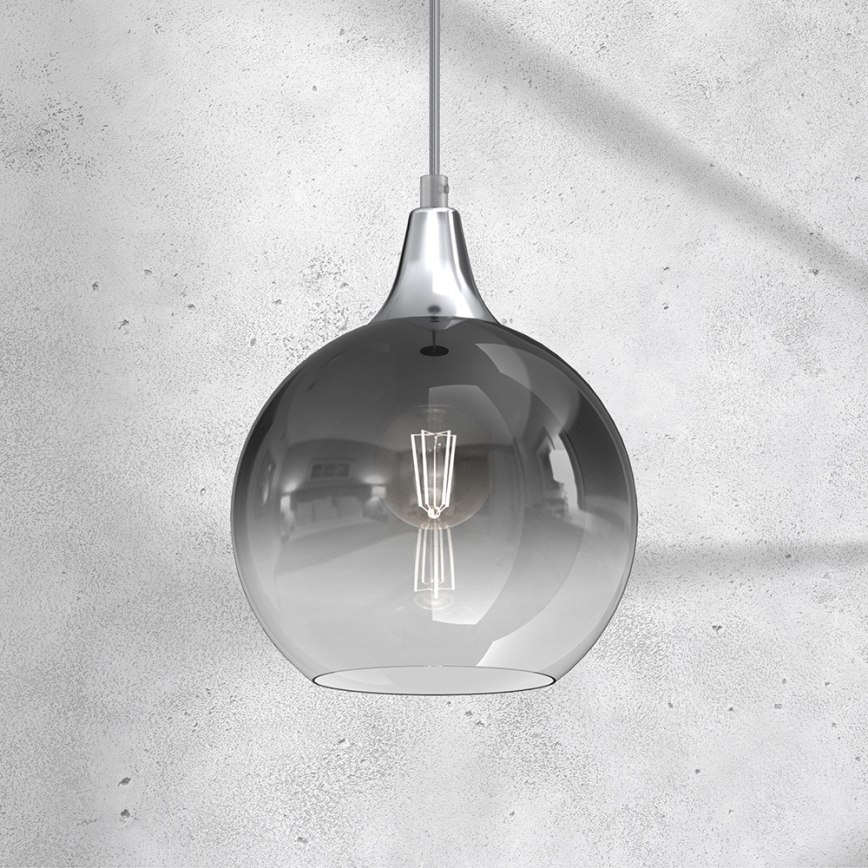Подвесная люстра MONTE 1xE27/60W/230V ⌀ 20 cm матовый хром