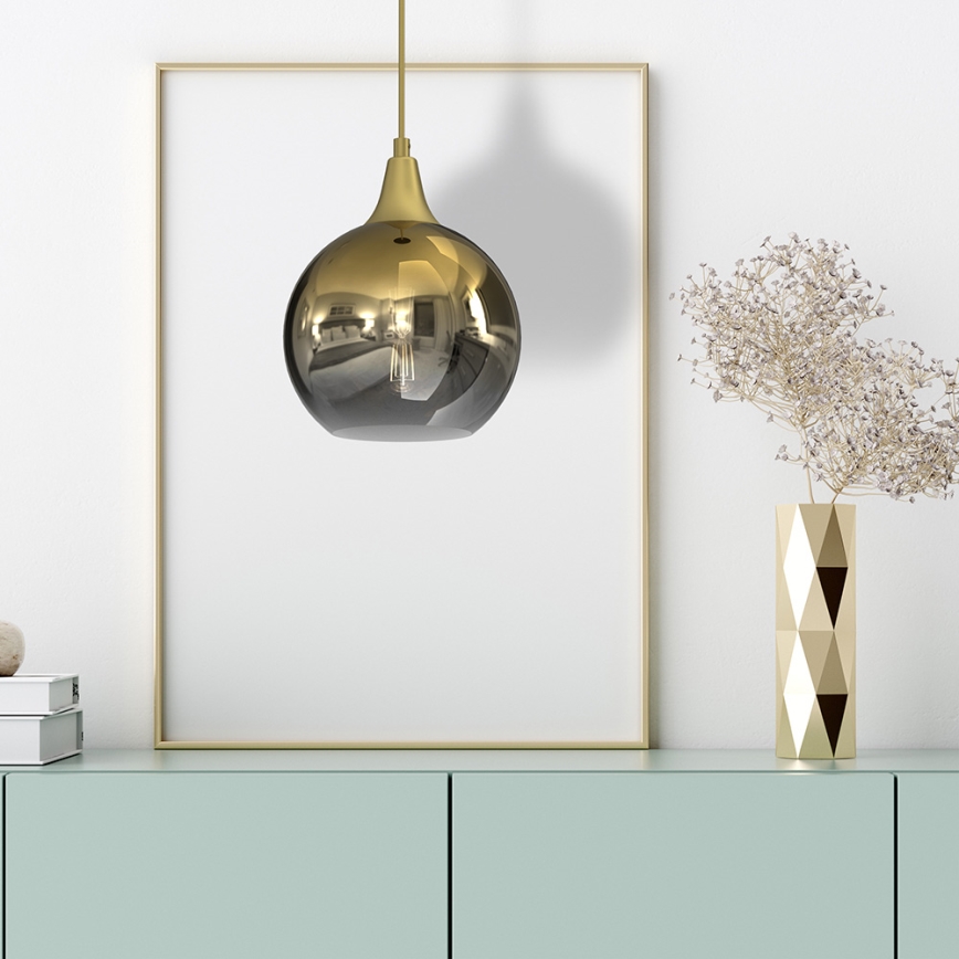 Подвесная люстра MONTE 1xE27/60W/230V ⌀ 20 cm золотая