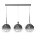 Подвесная люстра MONTE 3xE27/60W/230V ⌀ 20 cm матовый хром
