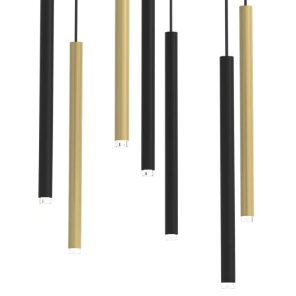 Подвесная люстра MONZA 7xG9/8W/230V черный/золотой