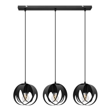 Подвесная люстра MOONLIGHT 3xE27/15W/230V черная
