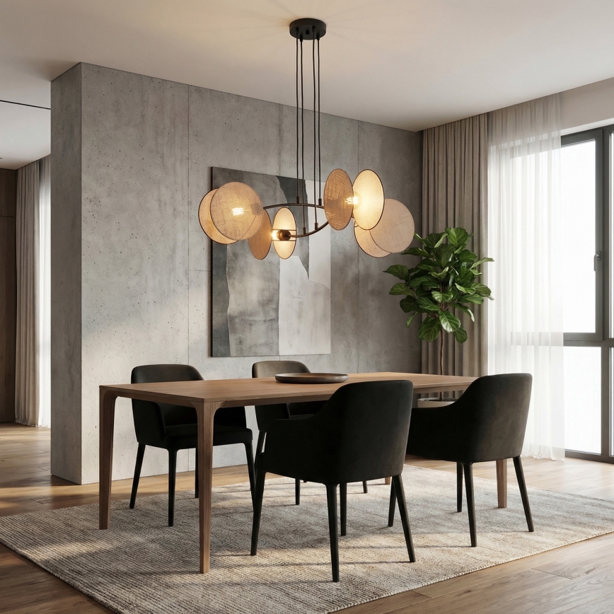 Подвесная люстра MOTIF 4xE14/10W/230V бежевый