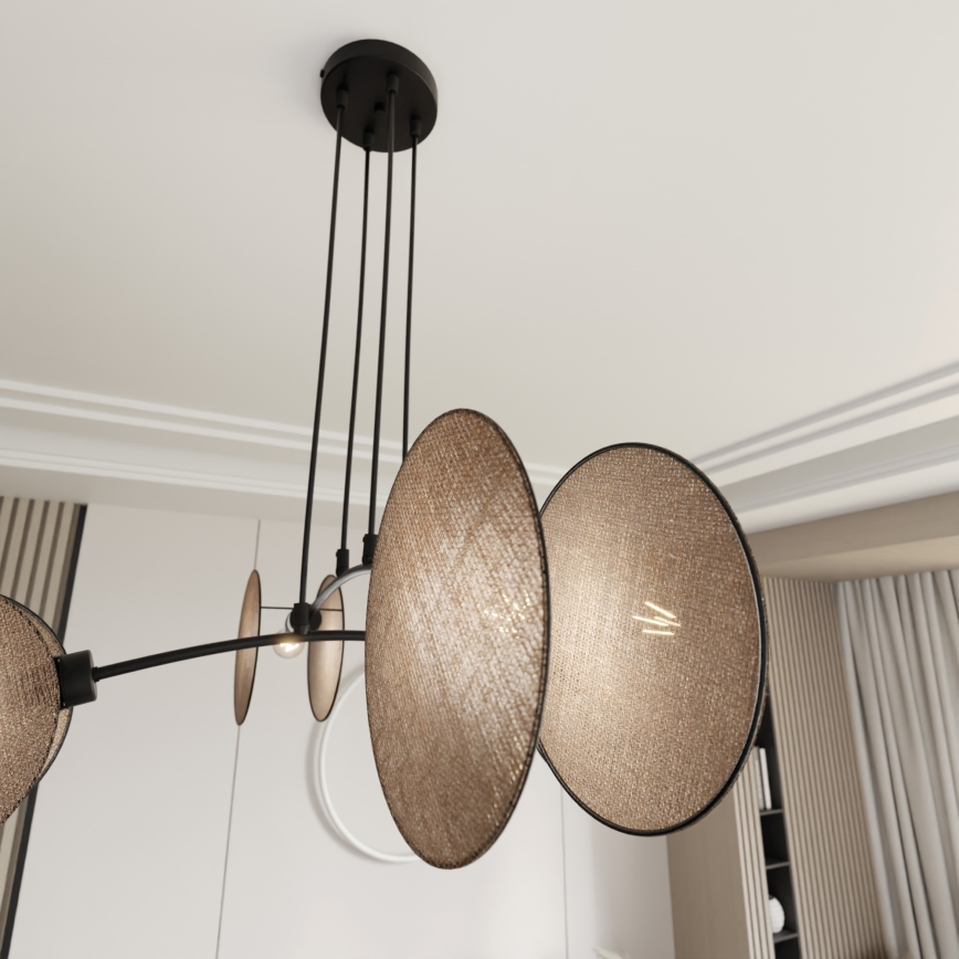 Подвесная люстра MOTIF 4xE14/10W/230V бежевый