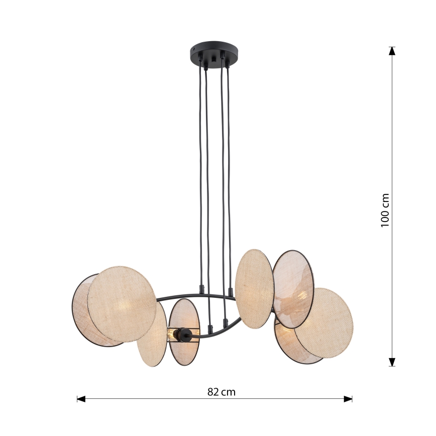 Подвесная люстра MOTIF 4xE14/10W/230V бежевый