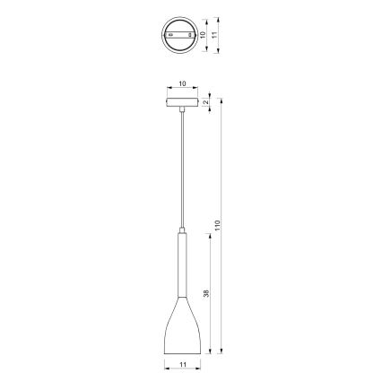 Подвесная люстра MUZA 1xE27/60W/230V