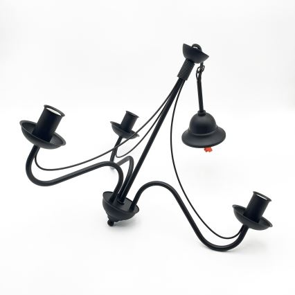 Подвесная люстра на цепи ANTON 3xE14/15W/230V чёрная