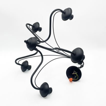 Подвесная люстра на цепи ANTON 5xE14/15W/230V чёрная