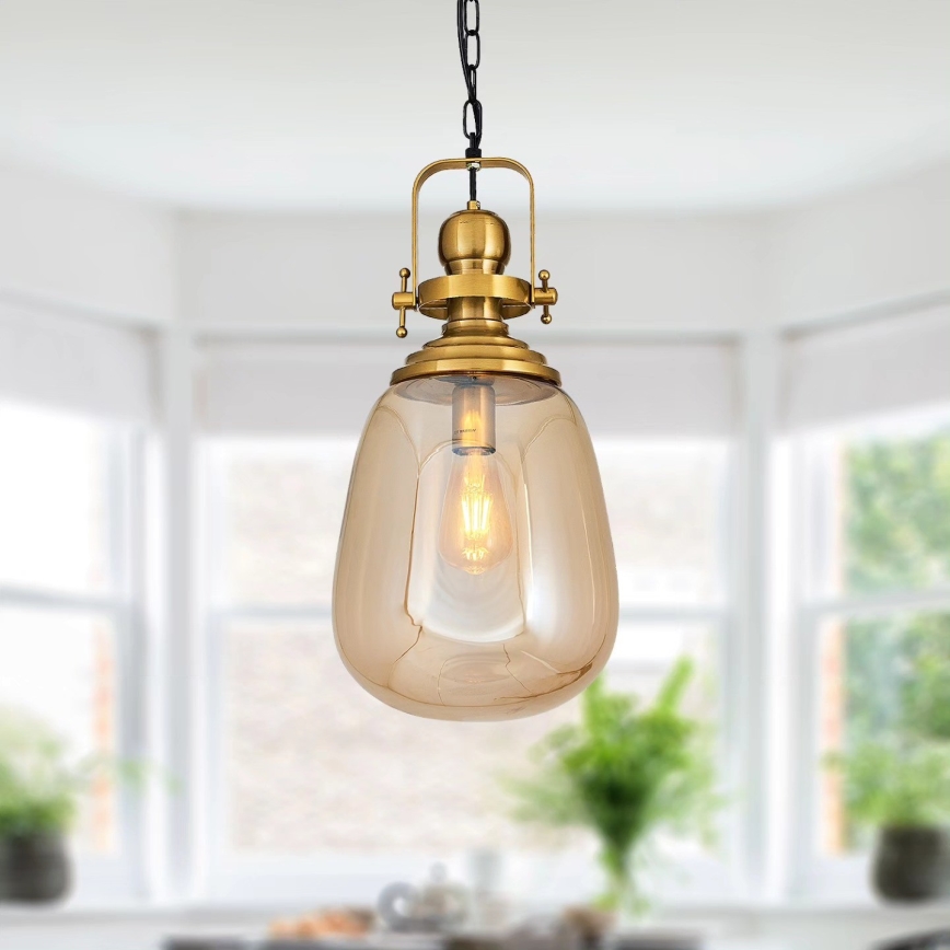 Подвесная люстра на цепи BOTTLE 1xE27/40W/230V золотая