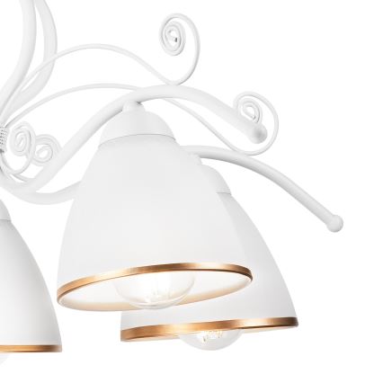 Подвесная люстра на цепи RETRO II 5xE27/60W/230V белая