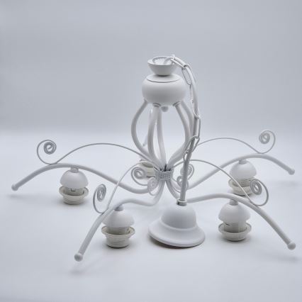 Подвесная люстра на цепи RETRO II 5xE27/60W/230V белая