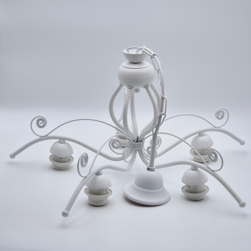 Подвесная люстра на цепи RETRO II 5xE27/60W/230V белая