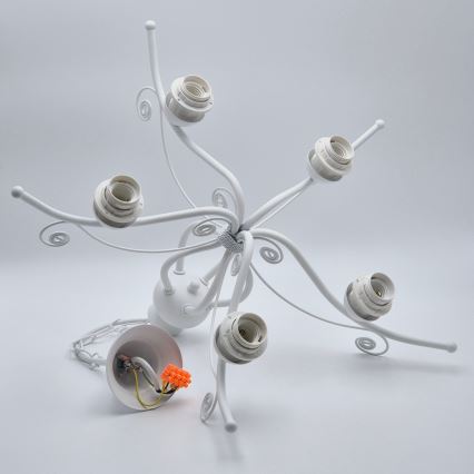 Подвесная люстра на цепи RETRO II 5xE27/60W/230V белая