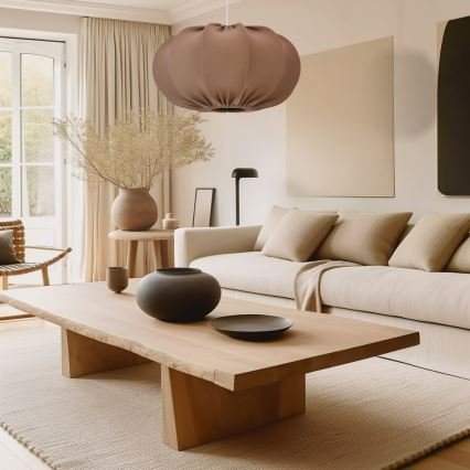 Подвесная люстра на шнуре CAFEE 1xE27/40W/230V, Ø 52 см, коричневого цвета