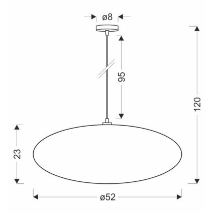 Подвесная люстра на шнуре CAFEE 1xE27/40W/230V, Ø 52 см, коричневого цвета
