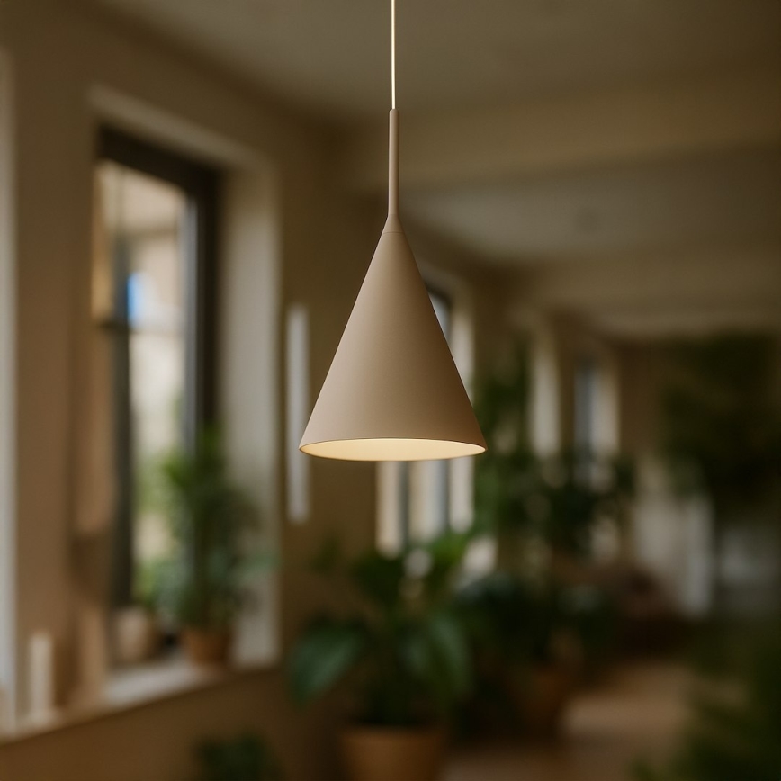 Подвесная люстра на шнуре CAPITAL 1xGX53/15W/230V, диаметр 17 см, бежевая