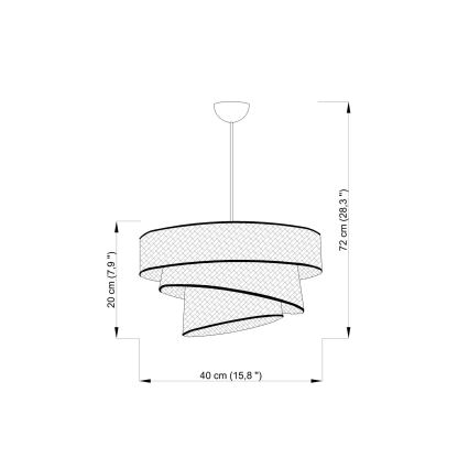 Подвесная люстра на шнуре COUPER 1xE27/60W/230V белая