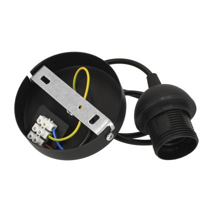 Подвесная люстра на шнуре SARTA 1xE27/60W/230V Ø45 см чёрный/джут