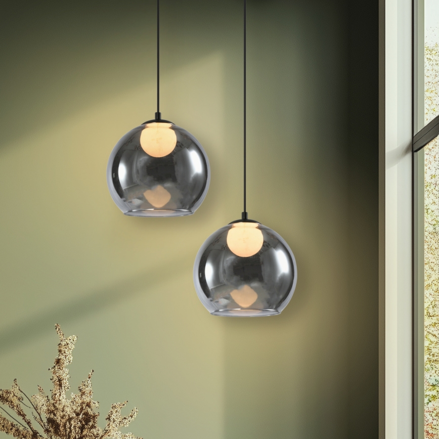 Подвесная люстра на тросе BRIN 1xG9/15W/230V дымчато-черная