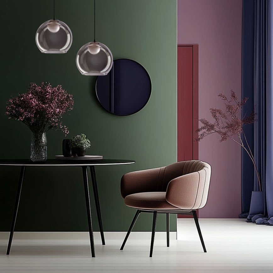 Подвесная люстра на тросе BRIN 1xG9/15W/230V дымчато-черная