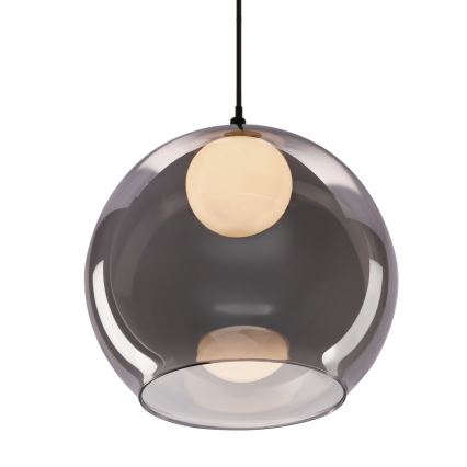 Подвесная люстра на тросе BRIN 1xG9/15W/230V дымчато-черная