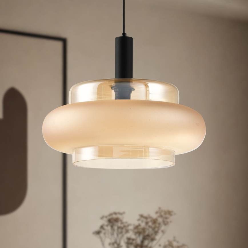 Подвесная люстра на тросе BRIZI 1xE27/40W/230V бежевый/дымчатый