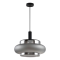 Подвесная люстра на тросе BRIZI 1xE27/40W/230V серая/дымчатая