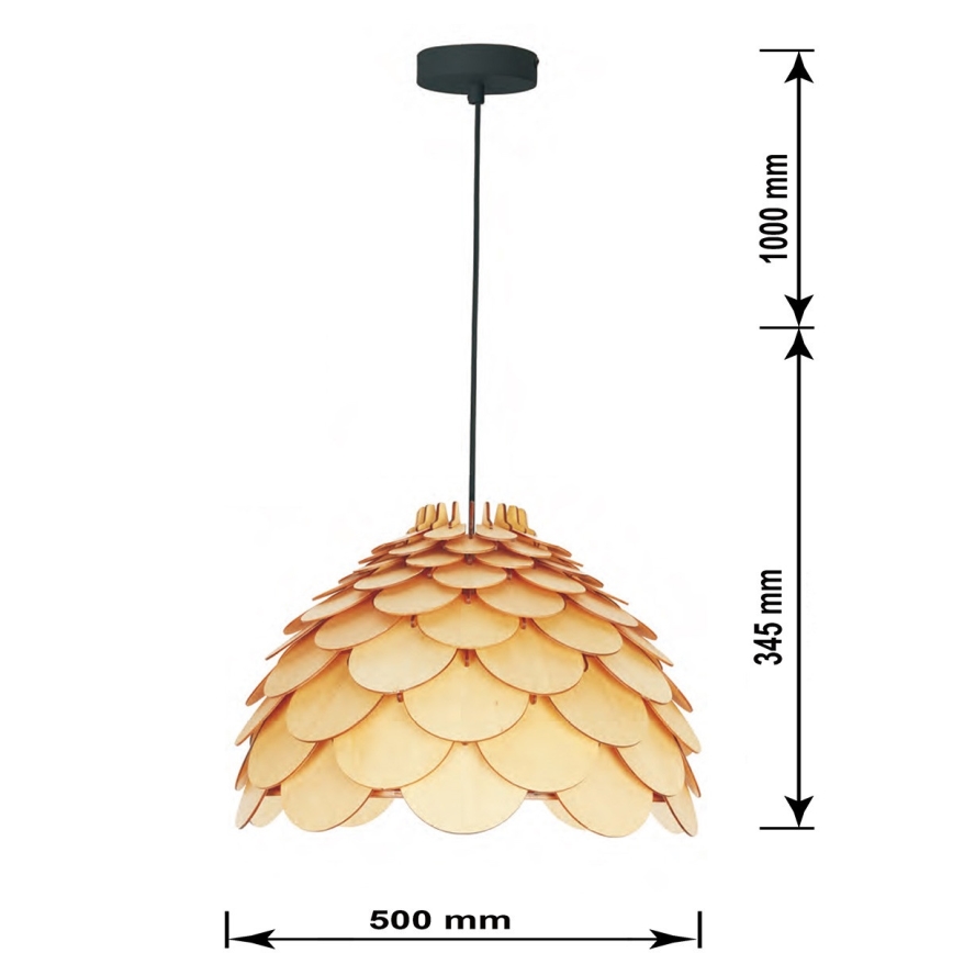 Подвесная люстра на тросе BURGO, 1xE27/60W/230V, диаметр 50 см