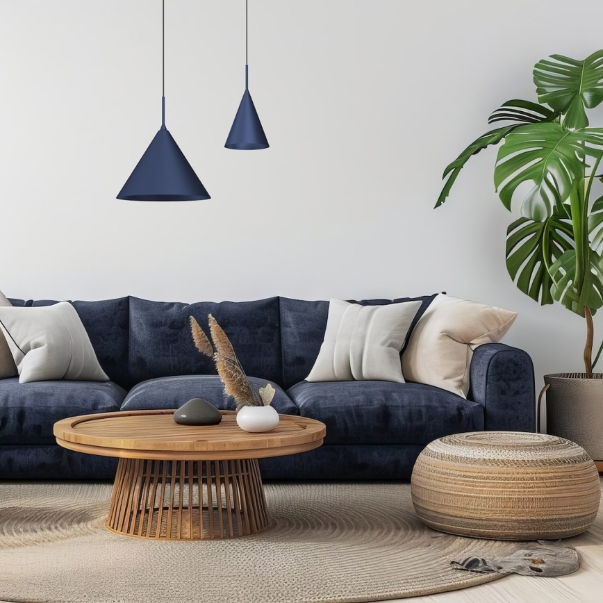 Подвесная люстра на тросе CAPITAL 1xGX53/15W/230V, диаметр 32 см, синяя