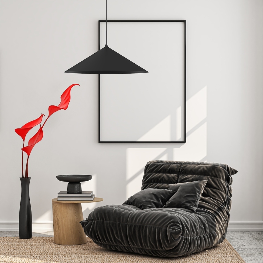 Подвесная люстра на тросе CAPITAL 1xGX53/15W/230V Ø 60 см черная