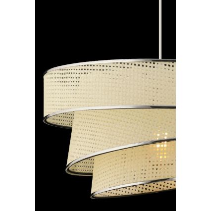 Подвесная люстра на тросе COUPER 1xE27/60W/230V белая/глянцевый хром