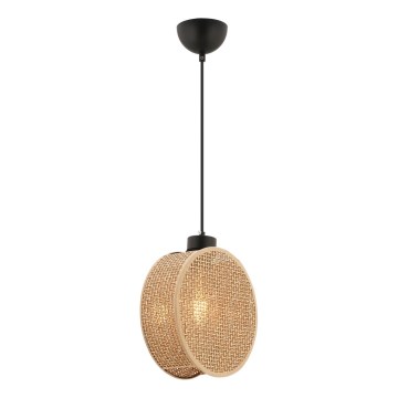 Подвесная люстра на тросе DRUM 1xE27/60W/230V, коричневая