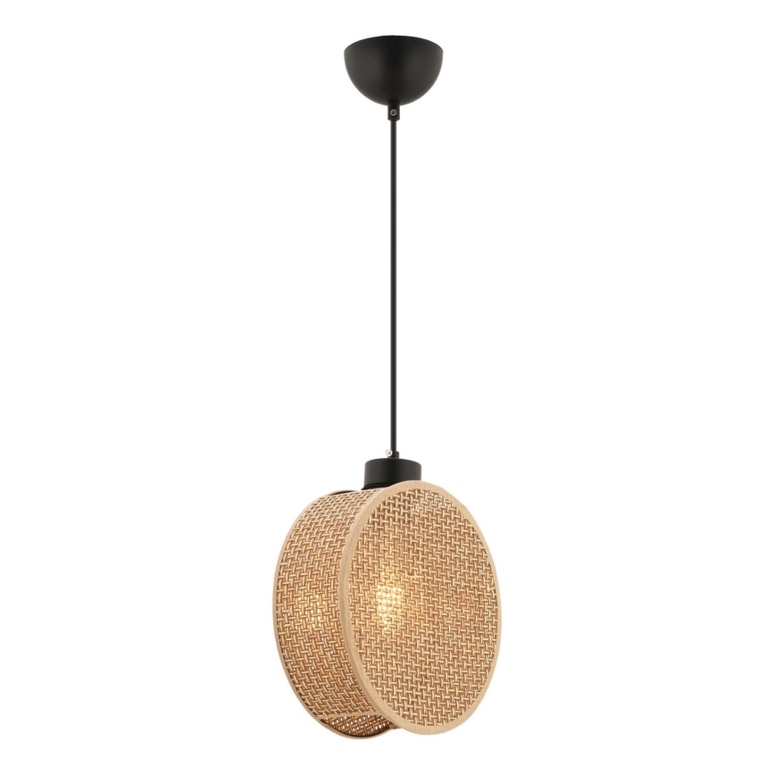 Подвесная люстра на тросе DRUM 1xE27/60W/230V, коричневая