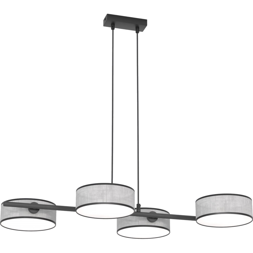 Подвесная люстра на тросе DRUMZ 4xE14/10W/230V, серая