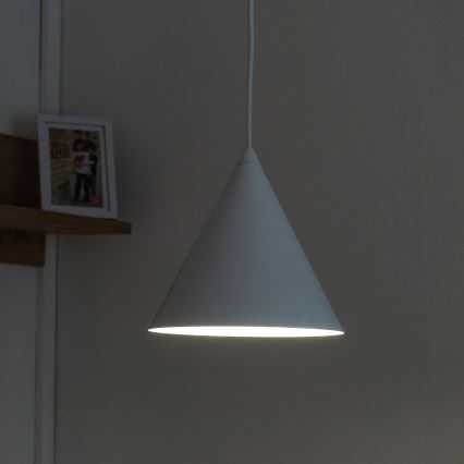 Подвесная люстра на тросе ETNA II 1xE27/15W/230V диам. 18,5 см белая