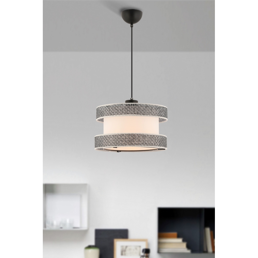 Подвесная люстра на тросе HALO 1xE27/60W/230V кремовая/серая